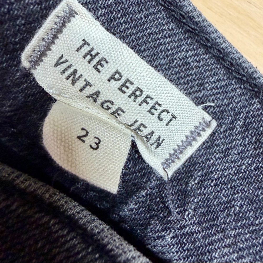 Madewell The Perfect Vintage Jean Black Wash High Rise Size 23 - Picture 7 of 12